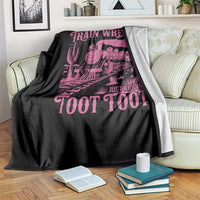 Funny I Am Not Always A Train Wreck Just Kidding Toot Toot Throw Blanket Pink Train - Wonder Print Shop