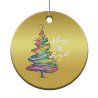 Xmas Christmas Ornament Merry And Bright Colorful Xmas Tree - Wonder Print Shop