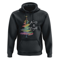 Christmas Hoodie Merry And Bright Colorful Xmas Tree