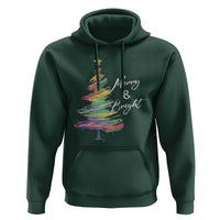 Christmas Hoodie Merry And Bright Colorful Xmas Tree