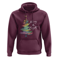 Christmas Hoodie Merry And Bright Colorful Xmas Tree