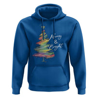 Christmas Hoodie Merry And Bright Colorful Xmas Tree