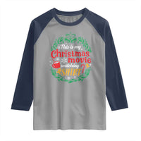 This Is My Christmas Movie Watching Shirt Raglan Shirt Gingerbread Cocoa - Wonder Print Shop