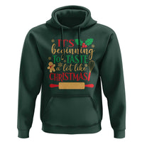 Funny Christmas Baker Hoodie It's Beginning To Taste A Lot Like Christmas Gingerbread