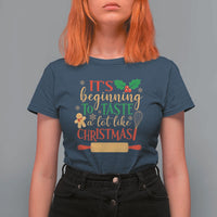 Funny Christmas Baker T Shirt For Women It's Beginning To Taste A Lot Like Christmas Gingerbread - Wonder Print Shop