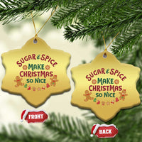 Funny Xmas Baking Christmas Ornament Sugar And Spice Make Xmas So Nice Gingerbread - Wonder Print Shop