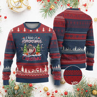 Funny Moo Deng Xmas Ugly Christmas Sweater I Want A Hippopotamus For Christmas Santa Baby Pygmy - Wonder Print Shop