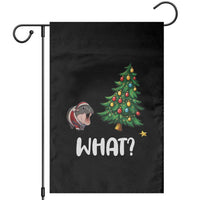 Funny Moo Deng Christmas Garden Flag What Santa Cute Hippo Zoo Meme Baby Pygmy Xmas Tree - Wonder Print Shop