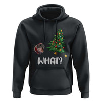 Funny Moo Deng Christmas Hoodie What Santa Cute Hippo Zoo Meme Baby Pygmy Xmas Tree