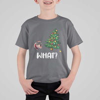 Funny Moo Deng Christmas T Shirt For Kid What Santa Cute Hippo Zoo Meme Baby Pygmy Xmas Tree - Wonder Print Shop
