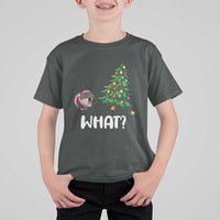 Funny Moo Deng Christmas T Shirt For Kid What Santa Cute Hippo Zoo Meme Baby Pygmy Xmas Tree - Wonder Print Shop