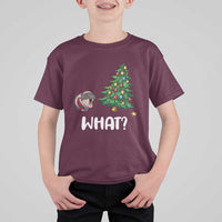 Funny Moo Deng Christmas T Shirt For Kid What Santa Cute Hippo Zoo Meme Baby Pygmy Xmas Tree - Wonder Print Shop