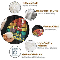 Funny Moo Deng Christmas Throw Blanket Become Ungovernable Xmas Santa - Wonder Print Shop