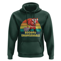 Funny Moo Deng Christmas Hoodie Become Ungovernable Xmas Santa