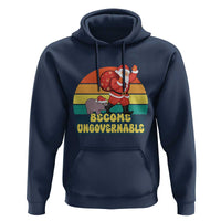 Funny Moo Deng Christmas Hoodie Become Ungovernable Xmas Santa