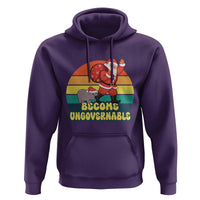 Funny Moo Deng Christmas Hoodie Become Ungovernable Xmas Santa