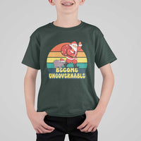 Funny Moo Deng Christmas T Shirt For Kid Become Ungovernable Xmas Santa - Wonder Print Shop