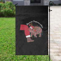 Funny Moo Deng Christmas Garden Flag Become Ungovernable Reindeer Xmas Santa - Wonder Print Shop