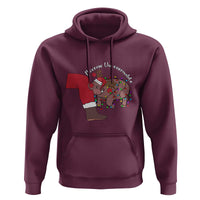 Funny Moo Deng Christmas Hoodie Become Ungovernable Reindeer Xmas Santa