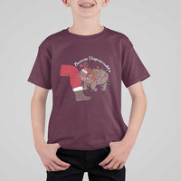 Funny Moo Deng Christmas T Shirt For Kid Become Ungovernable Reindeer Xmas Santa - Wonder Print Shop
