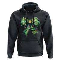 Funny Christmas Coquette Hoodie Green Xmas Tree Bow