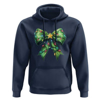 Funny Christmas Coquette Hoodie Green Xmas Tree Bow