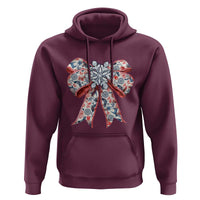 Funny Toile Folk Art Scandinavian Coquette Bow Christmas Hoodie