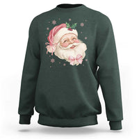 Christmas Coquette Pink Santa Bow Sweatshirt - Wonder Print Shop