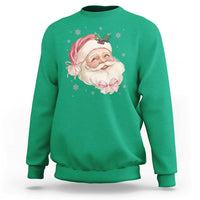 Christmas Coquette Pink Santa Bow Sweatshirt - Wonder Print Shop