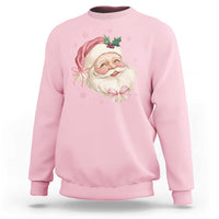 Christmas Coquette Pink Santa Bow Sweatshirt - Wonder Print Shop