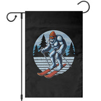 Funny Skiing Bigfoot Ski Winter Sport Yeti Snowboarder Skier Garden Flag - Wonder Print Shop