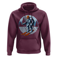 Funny Skiing Bigfoot Ski Winter Sport Yeti Snowboarder Skier Hoodie - Wonder Print Shop