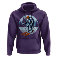 Funny Skiing Bigfoot Ski Winter Sport Yeti Snowboarder Skier Hoodie - Wonder Print Shop