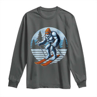 Funny Skiing Bigfoot Ski Winter Sport Yeti Snowboarder Skier Long Sleeve Shirt - Wonder Print Shop