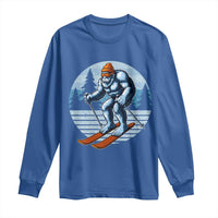 Funny Skiing Bigfoot Ski Winter Sport Yeti Snowboarder Skier Long Sleeve Shirt - Wonder Print Shop