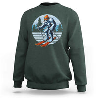 Funny Skiing Bigfoot Ski Winter Sport Yeti Snowboarder Skier Sweatshirt - Wonder Print Shop