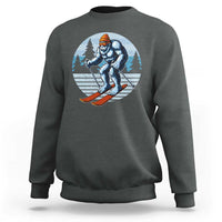 Funny Skiing Bigfoot Ski Winter Sport Yeti Snowboarder Skier Sweatshirt - Wonder Print Shop