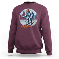 Funny Skiing Bigfoot Ski Winter Sport Yeti Snowboarder Skier Sweatshirt - Wonder Print Shop