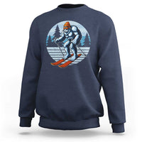 Funny Skiing Bigfoot Ski Winter Sport Yeti Snowboarder Skier Sweatshirt - Wonder Print Shop