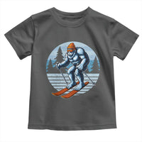 Funny Skiing Bigfoot Ski Winter Sport Yeti Snowboarder Skier Toddler T Shirt - Wonder Print Shop