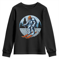 Funny Skiing Bigfoot Ski Winter Sport Yeti Snowboarder Skier Youth Sweatshirt - Wonder Print Shop