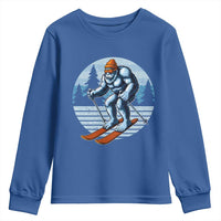 Funny Skiing Bigfoot Ski Winter Sport Yeti Snowboarder Skier Youth Sweatshirt - Wonder Print Shop