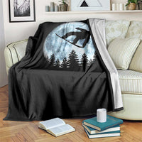 Snowboard Moon Snowboarding Winter Sports Throw Blanket - Wonder Print Shop