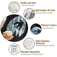 Snowboard Moon Snowboarding Winter Sports Throw Blanket - Wonder Print Shop