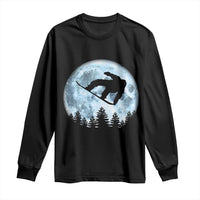 Snowboard Moon Snowboarding Winter Sports Long Sleeve Shirt - Wonder Print Shop