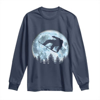 Snowboard Moon Snowboarding Winter Sports Long Sleeve Shirt - Wonder Print Shop