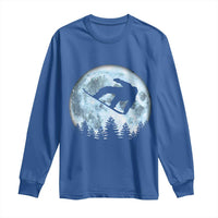 Snowboard Moon Snowboarding Winter Sports Long Sleeve Shirt - Wonder Print Shop