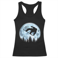 Snowboard Moon Snowboarding Winter Sports Racerback Tank Top - Wonder Print Shop