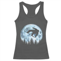 Snowboard Moon Snowboarding Winter Sports Racerback Tank Top - Wonder Print Shop