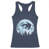 Snowboard Moon Snowboarding Winter Sports Racerback Tank Top - Wonder Print Shop